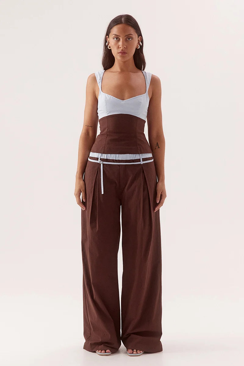 Elysian Collective Sovere Studio Britta Pants Choc Sky