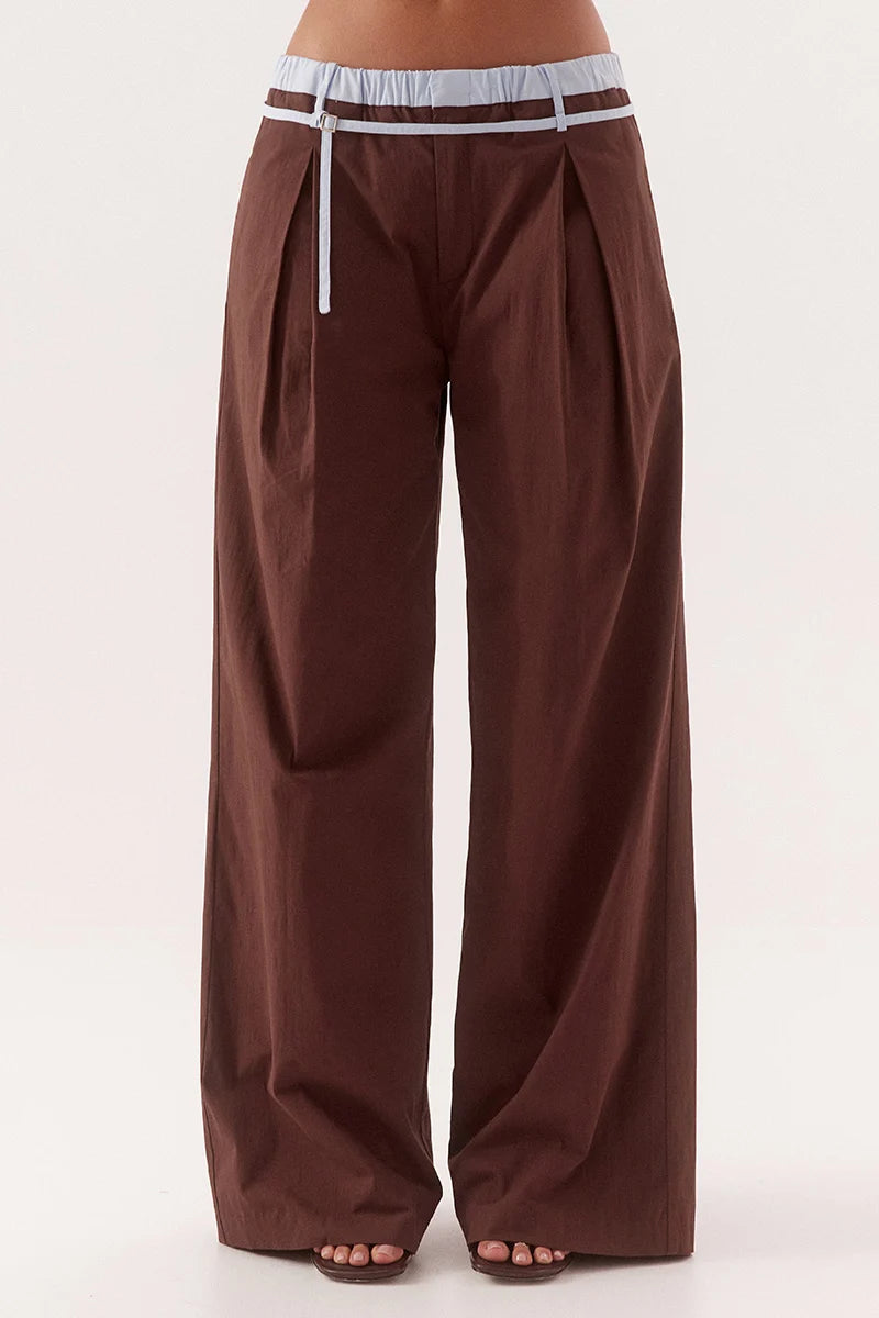 Elysian Collective Sovere Studio Britta Pants Choc Sky
