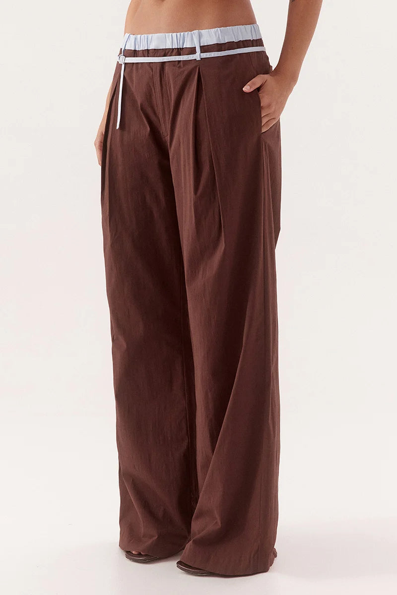 Elysian Collective Sovere Studio Britta Pants Choc Sky