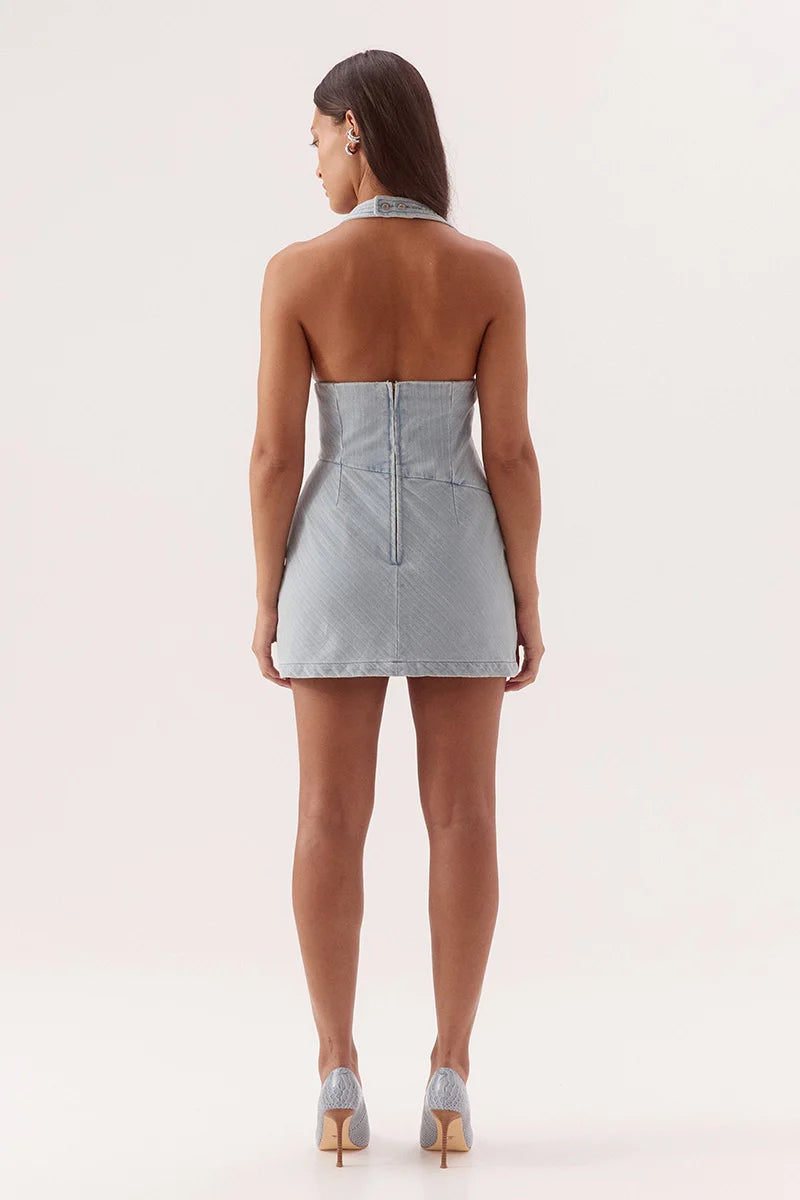 Elysian Collective Sovere Studio Dia Skortsuit Bleach Blue