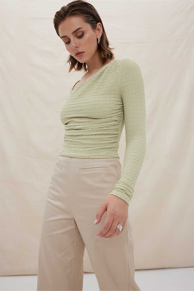 Elysian Collective Sovere Studio Eclipse Top Artichoke