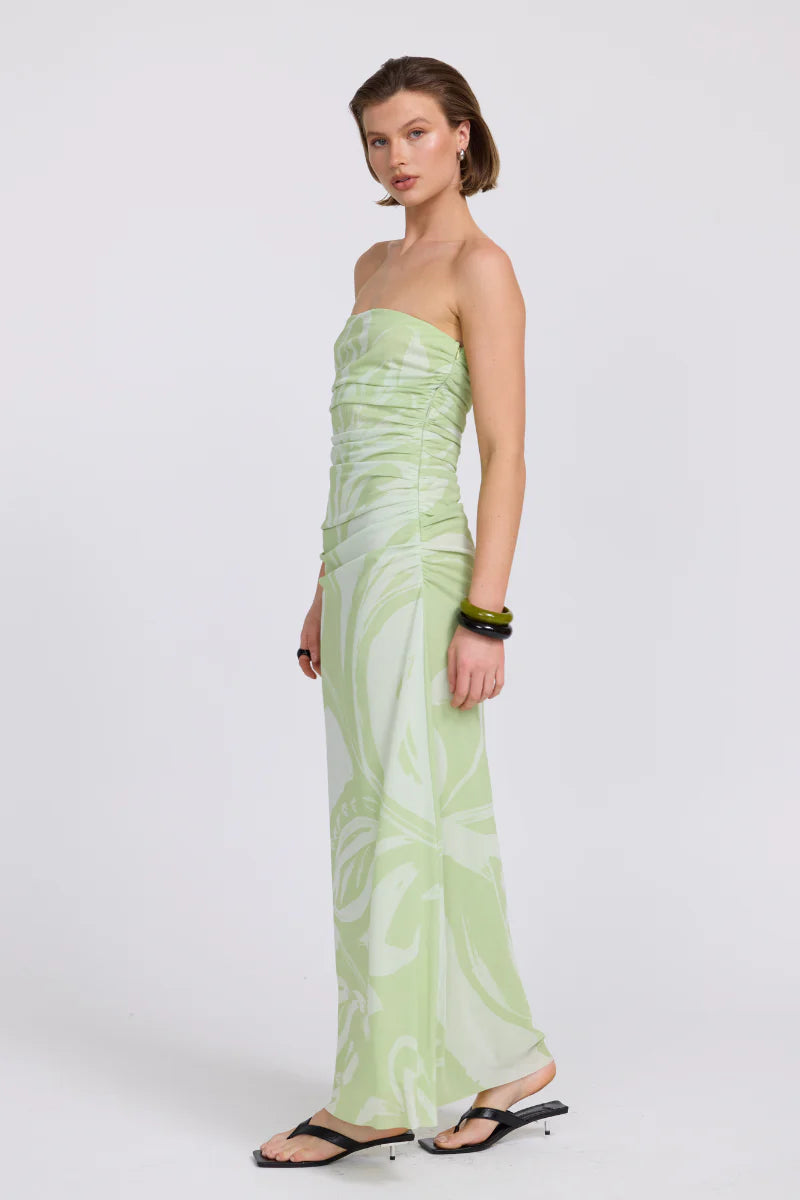 Elysian Collective Sovere Studio Flora Strapless Dress Aloe