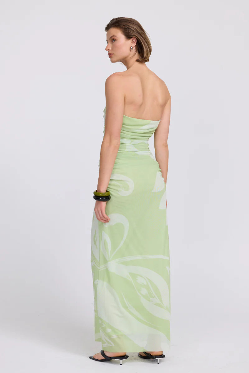 Elysian Collective Sovere Studio Flora Strapless Dress Aloe