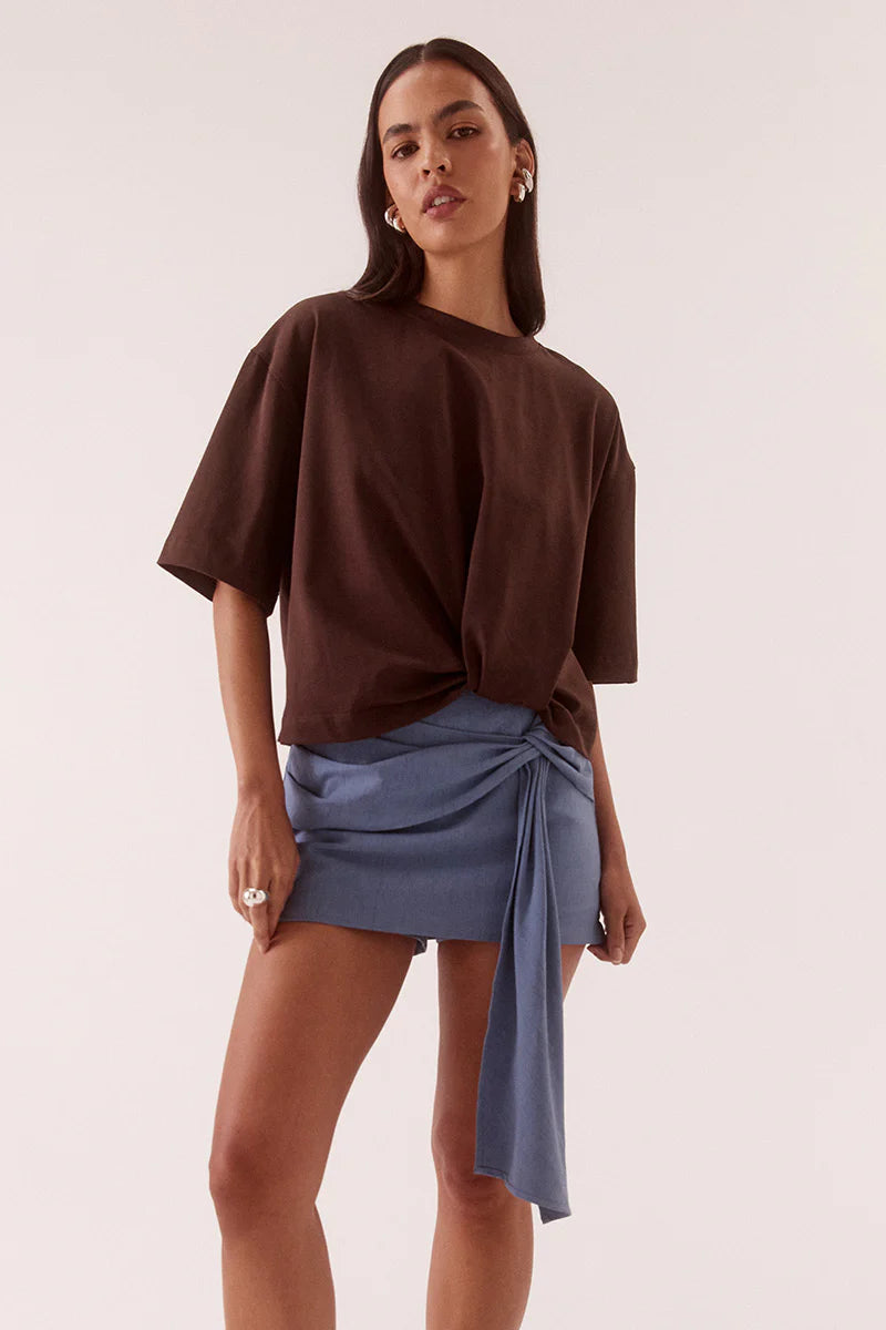 Elysian Collective Sovere Studio Izel Tee Bitter Chocolate