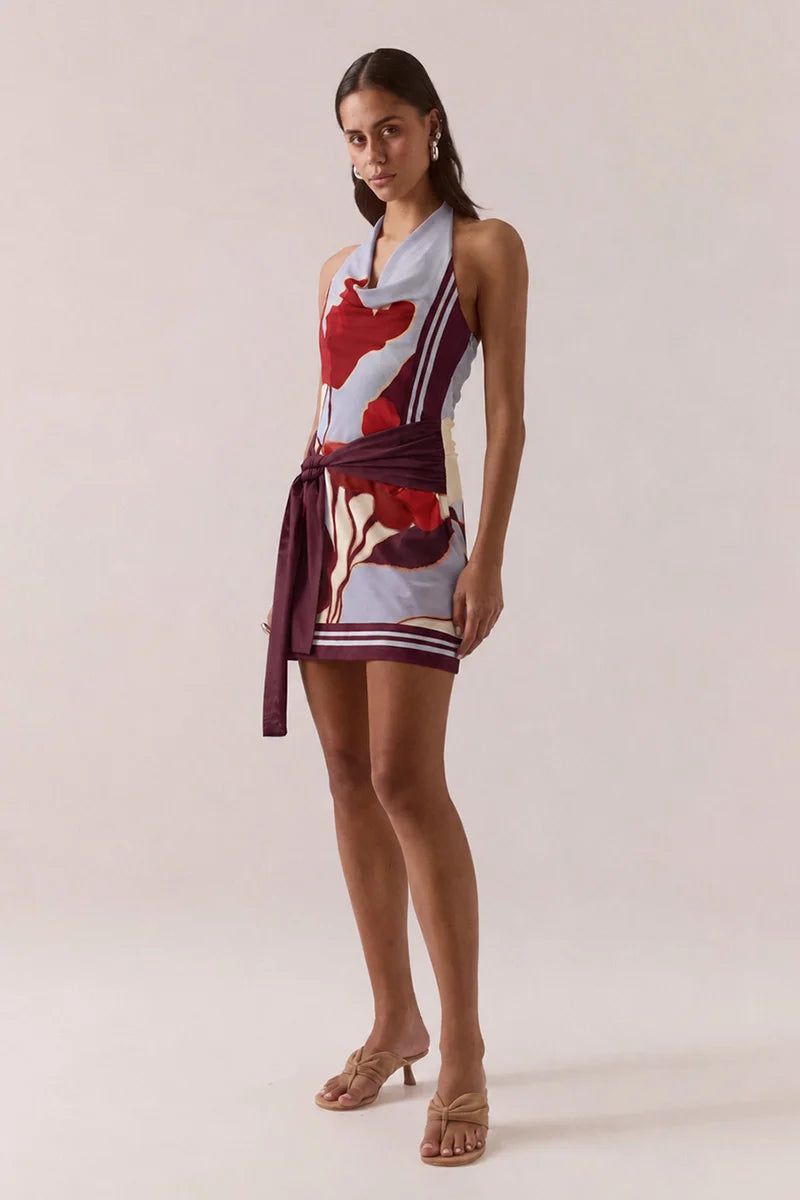 Elysian Collective Sovere Studio Kalea Mini Dress Blue Bloom
