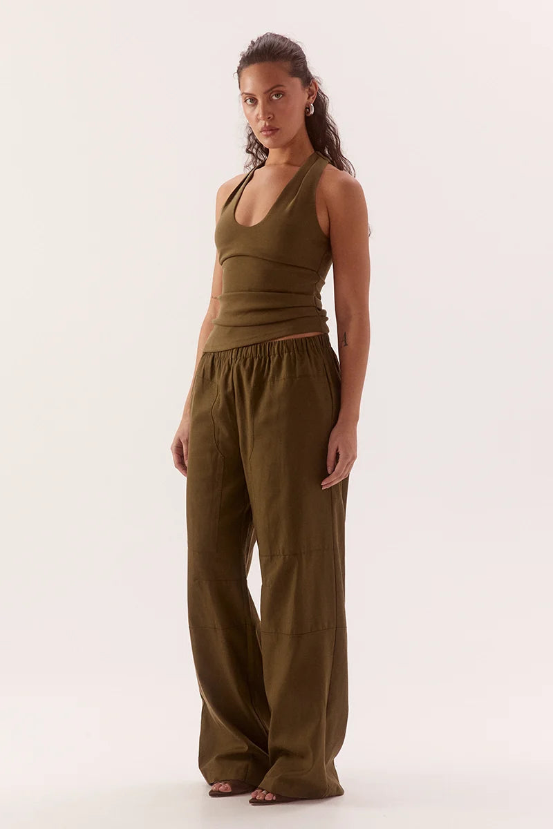 Elysian Collective Sovere Studio Lora Tank Deep Khaki