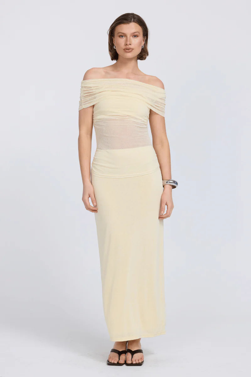 sovere rise mesh long sleeve dress SOVERE / STUDIO