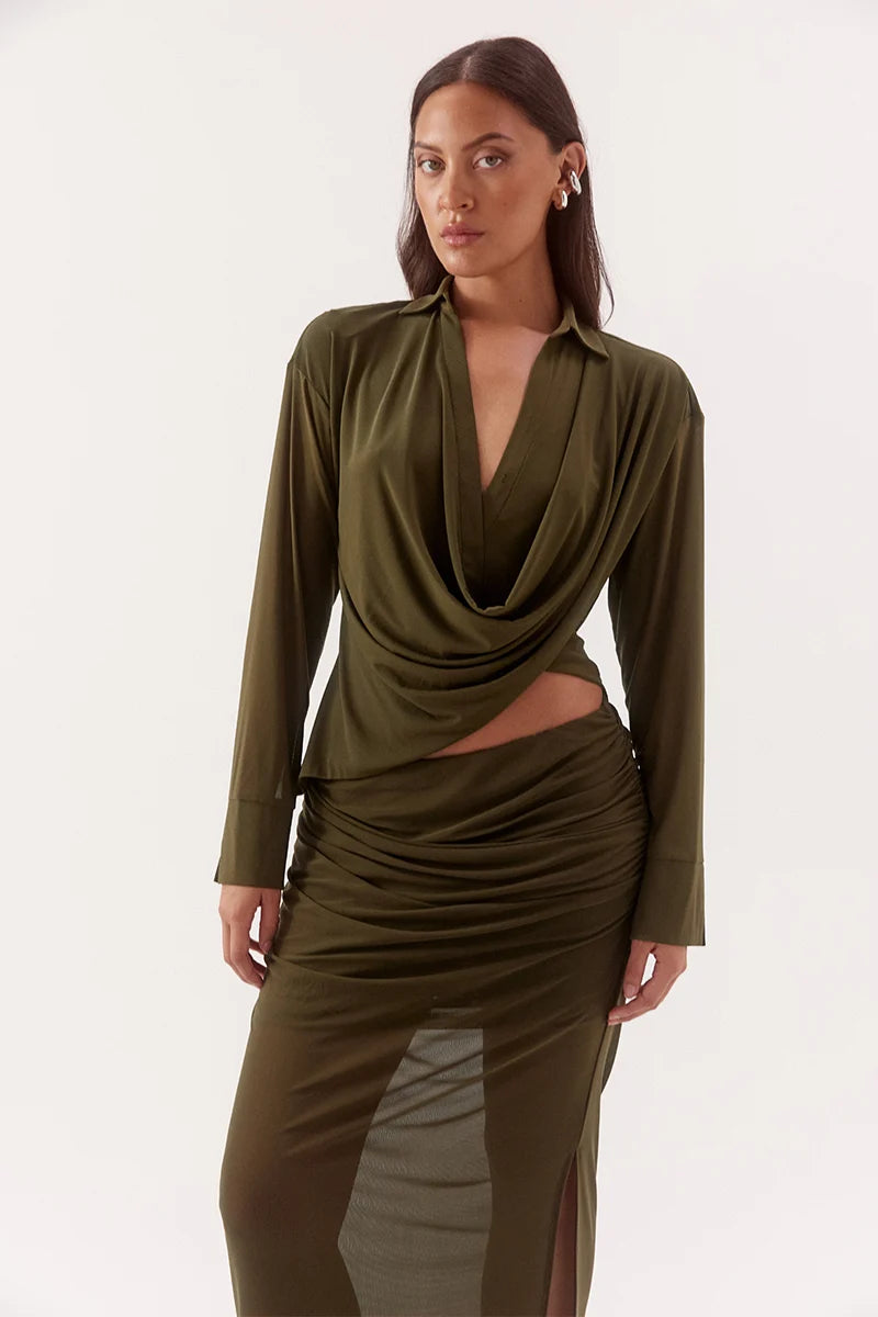 Elysian Collective Sovere Studio Selen Shirt Olive