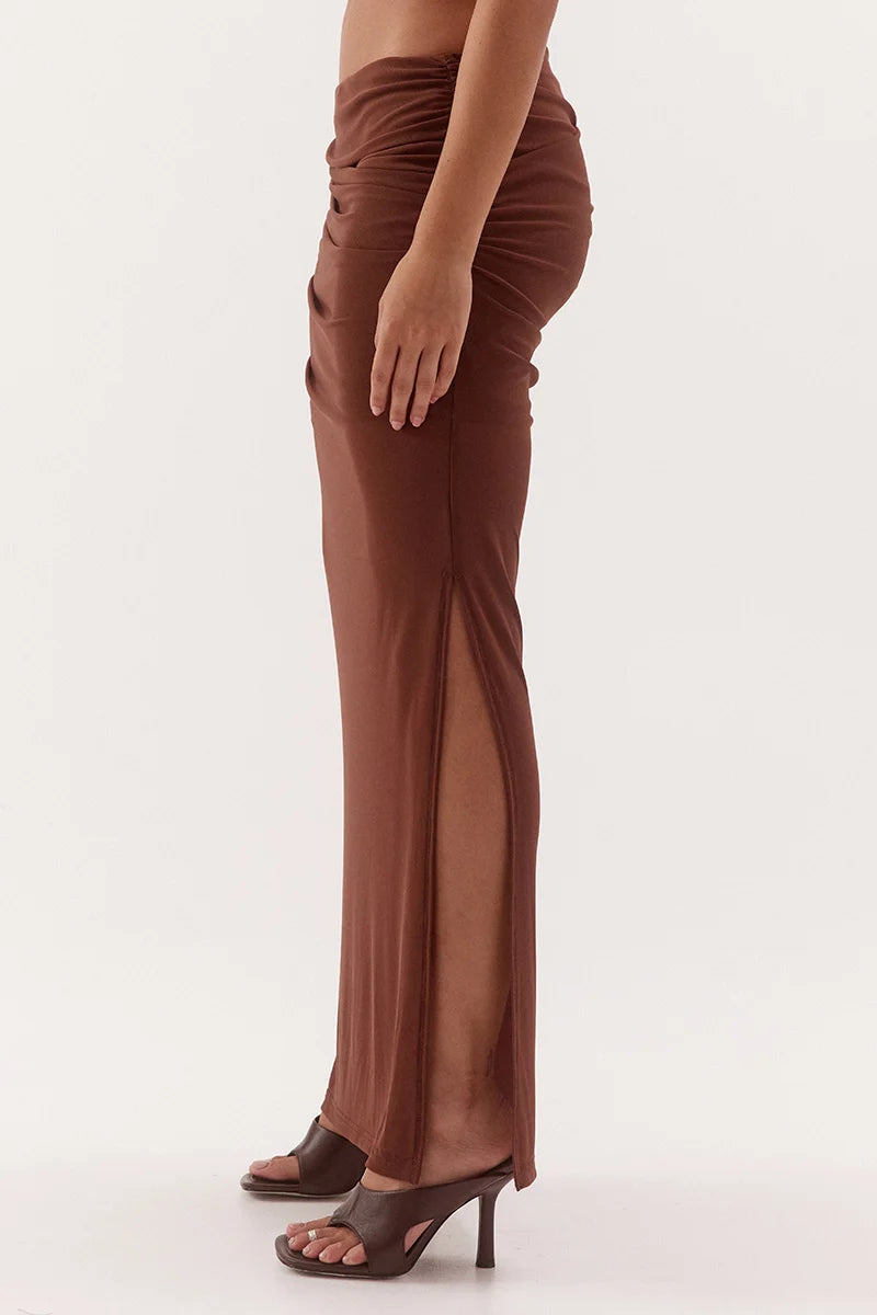 SOVERE STUDIO - SELEN SKIRT (MOCHA)