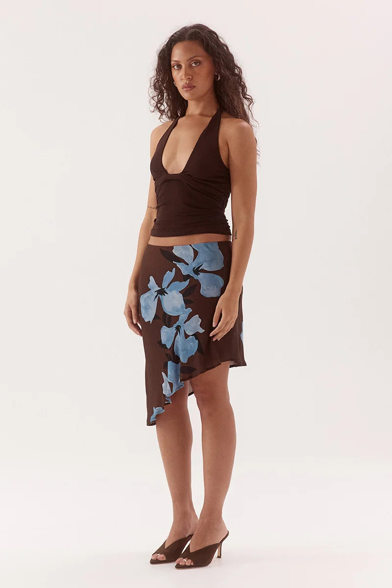 Elysian Collective Sovere Studio Tulli Top Dark Chocolate