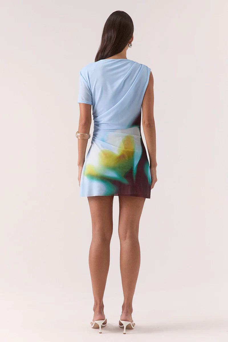 Elysian Collective Sovere Studio Zinnia Mesh Mini Dress Azure