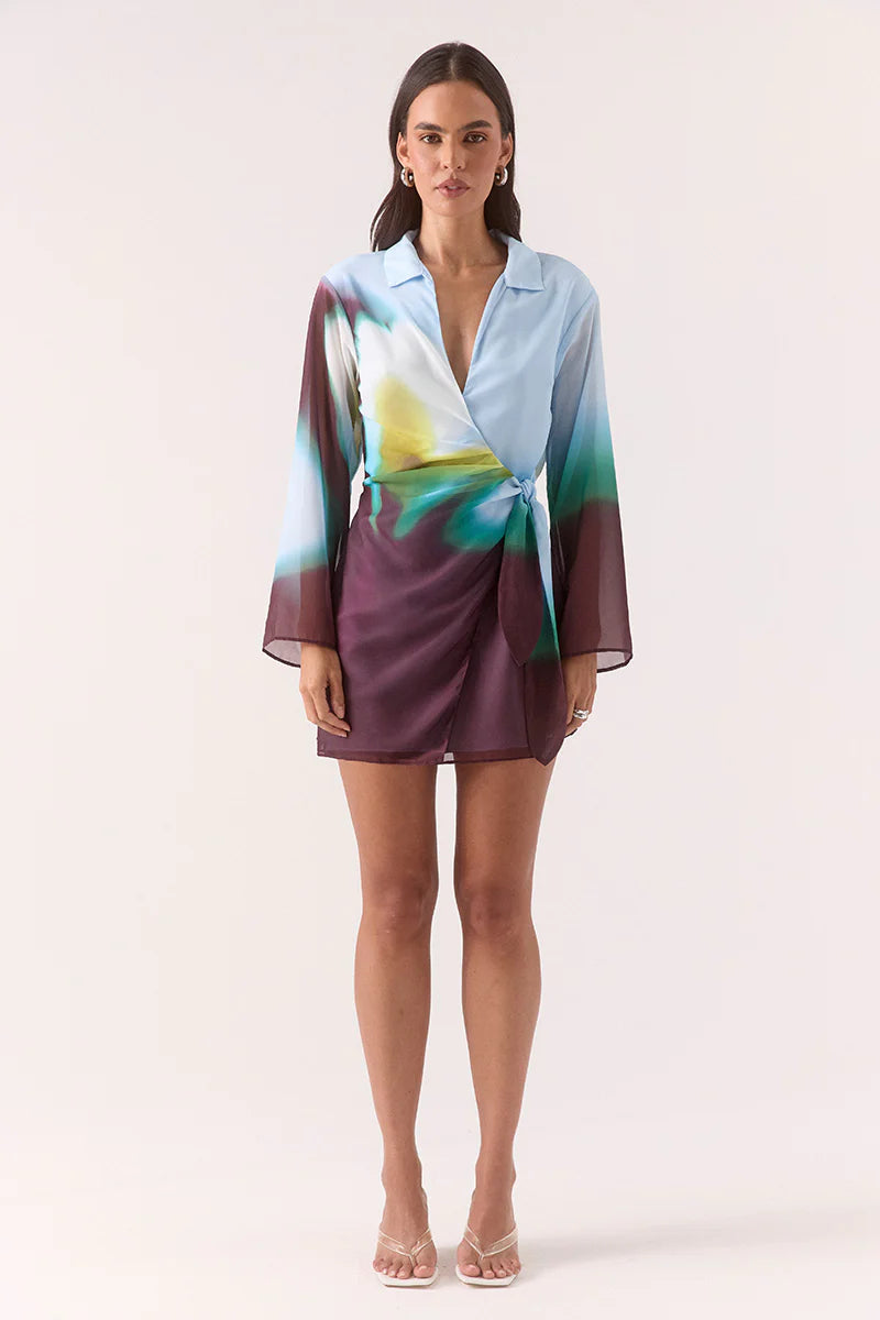 Elysian Collective Sovere Studio Zinnia Shirt Dress Azure