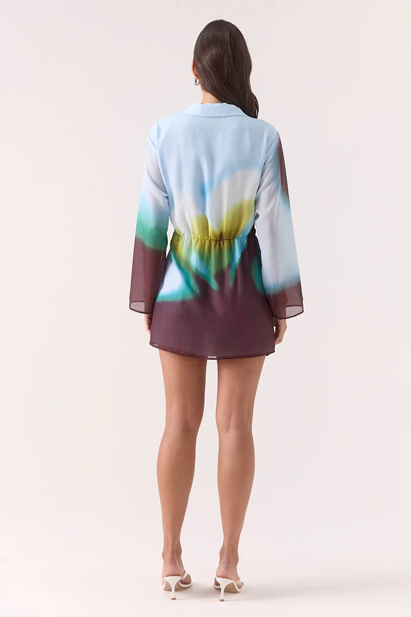 Elysian Collective Sovere Studio Zinnia Shirt Dress Azure