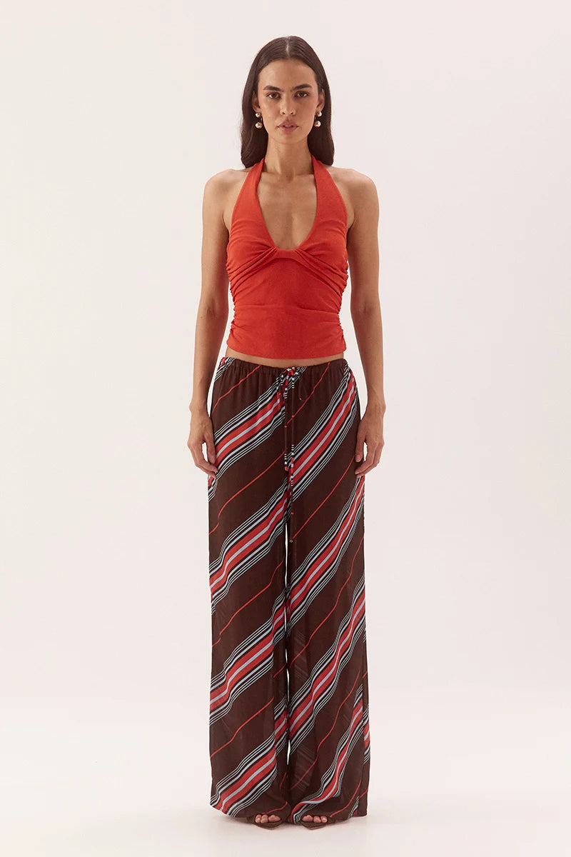 Elysian Collective Sovere Studio Zumi Pant Zumi Stripe Choc