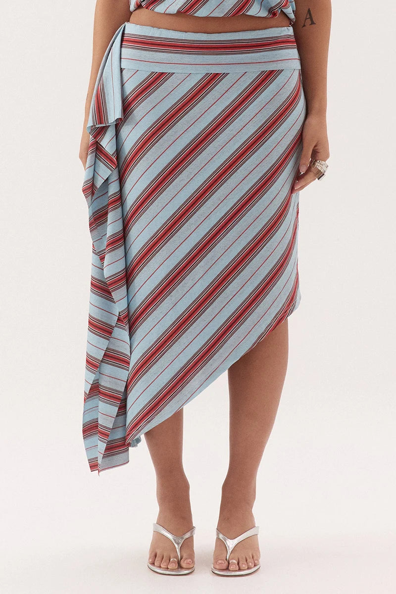 Elysian Collective Sovere Studio Zumi Stripe Skirt Zumi Stripe Blue