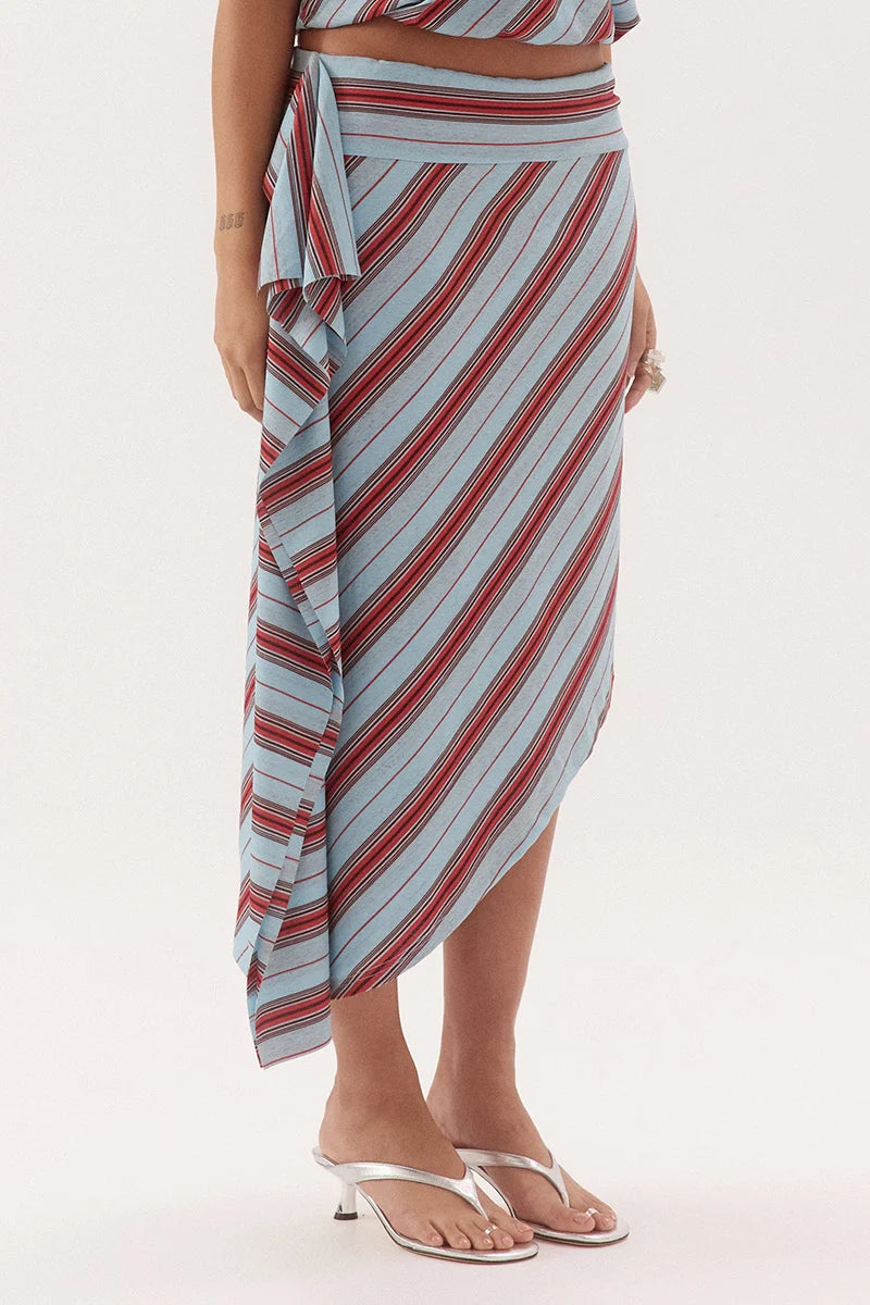 Elysian Collective Sovere Studio Zumi Stripe Skirt Zumi Stripe Blue