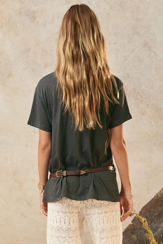 Elysian Collective Spell And The Gypsy Collective Elysian Biker Tee Charcoal