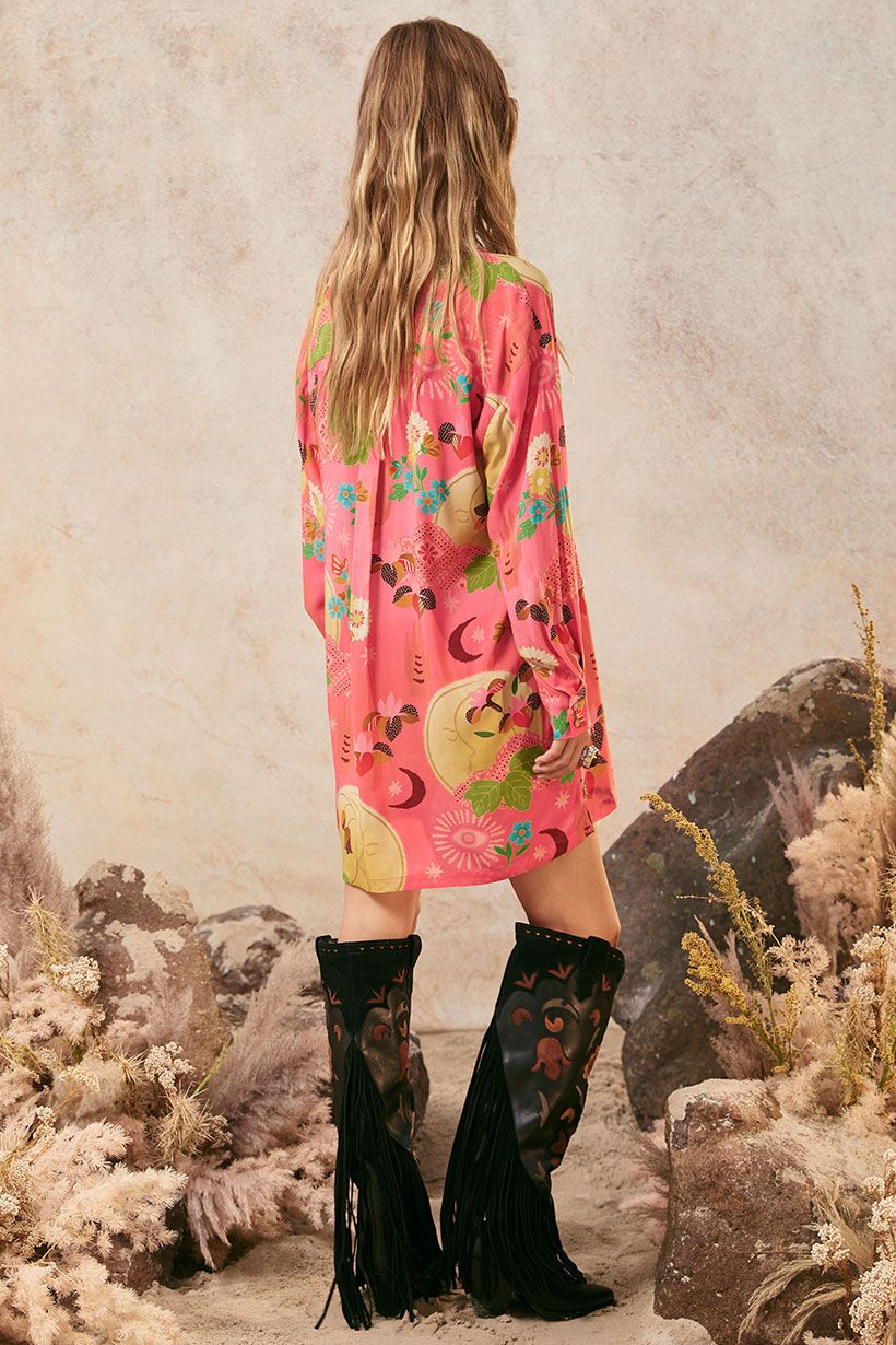 Elysian Collective Spell And The Gypsy Collective Libertine Shirt Dress Cayenne