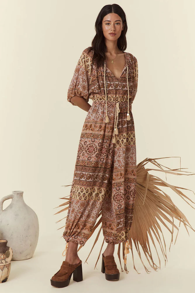 Elysian Collective Spell And The Gypsy Collective Lovers Beach Jumpsuit Mauve