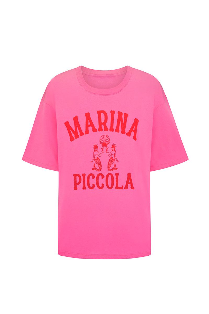 Elysian Collective Spell And The Gypsy Collective Marina Piccola Oversized Biker Tee Cosmos Pink