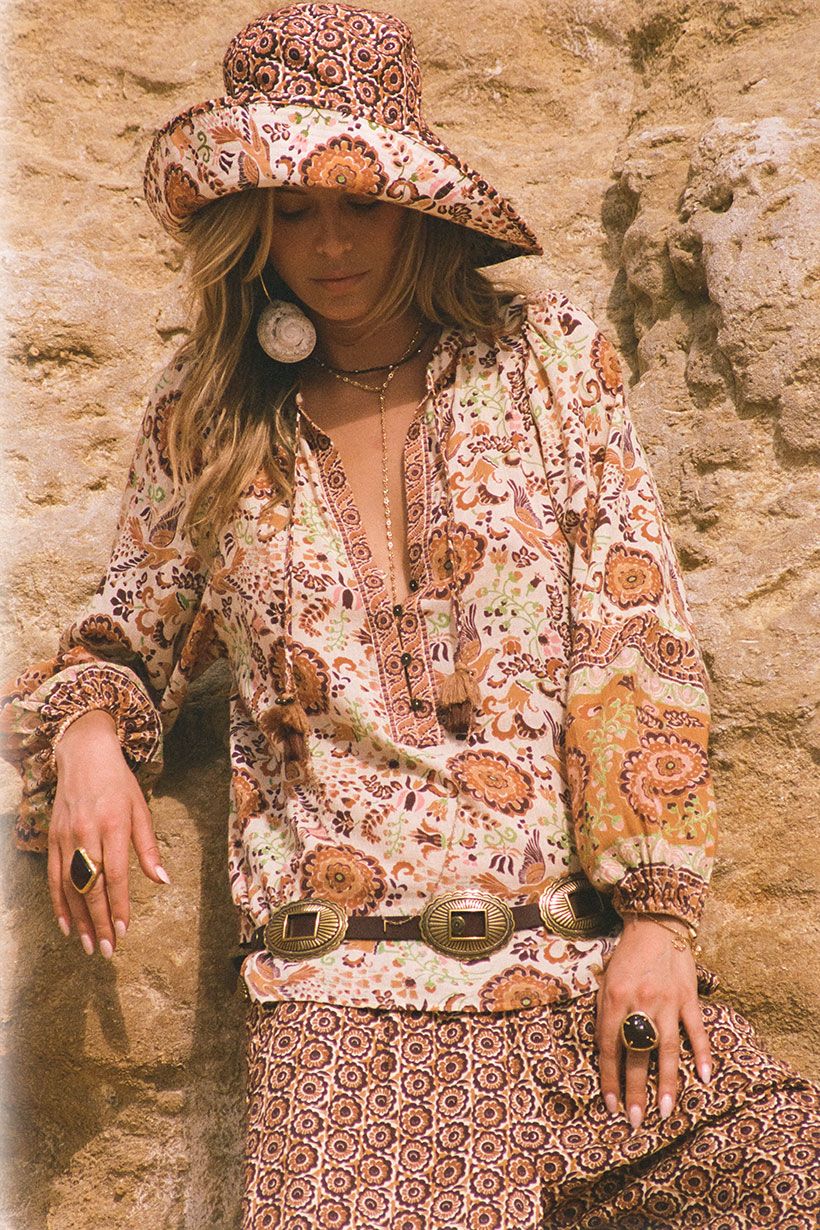 Elysian Collective Spell And The Gypsy Collective Spell Sannah Blouse Golden Ochre