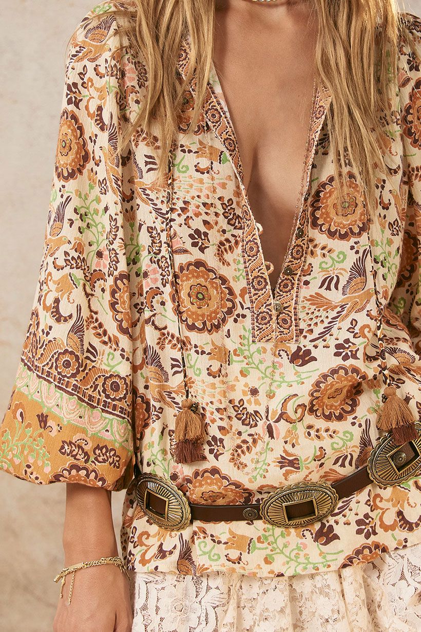 Elysian Collective Spell And The Gypsy Collective Spell Sannah Blouse Golden Ochre
