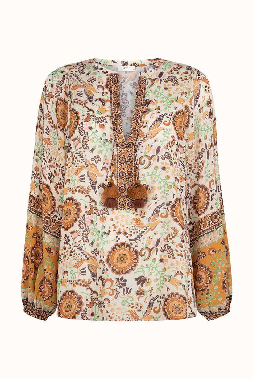 Elysian Collective Spell And The Gypsy Collective Spell Sannah Blouse Golden Ochre