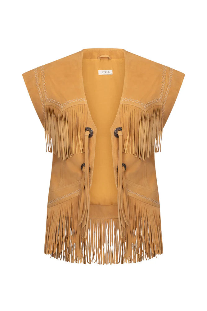 Elysian Collective Spell And The Gypsy Collective Suede Fringe Vest
