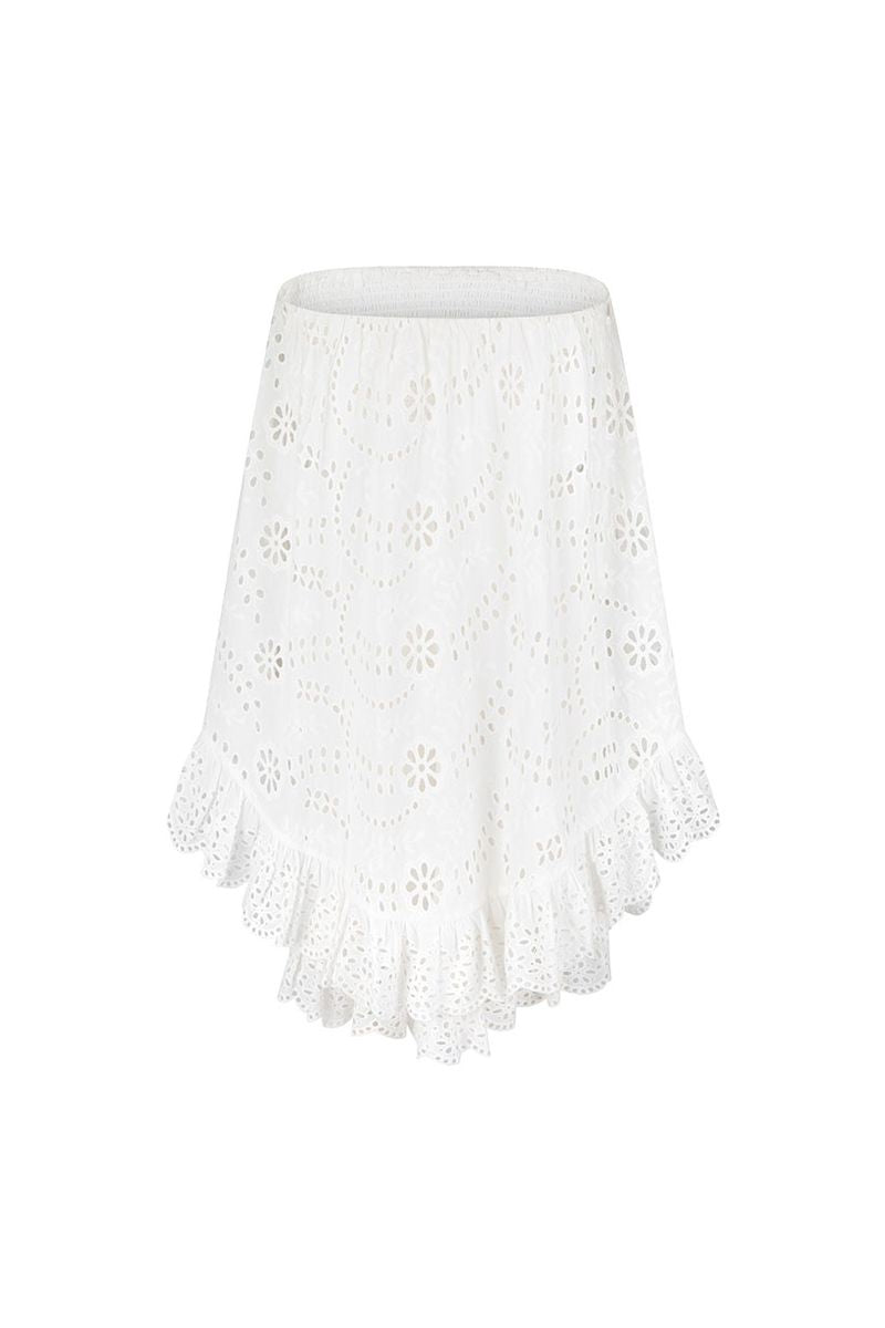 Elysian Collective Spell And The Gypsy Collective Yaya Lace Scarf Mini Dress Antique White