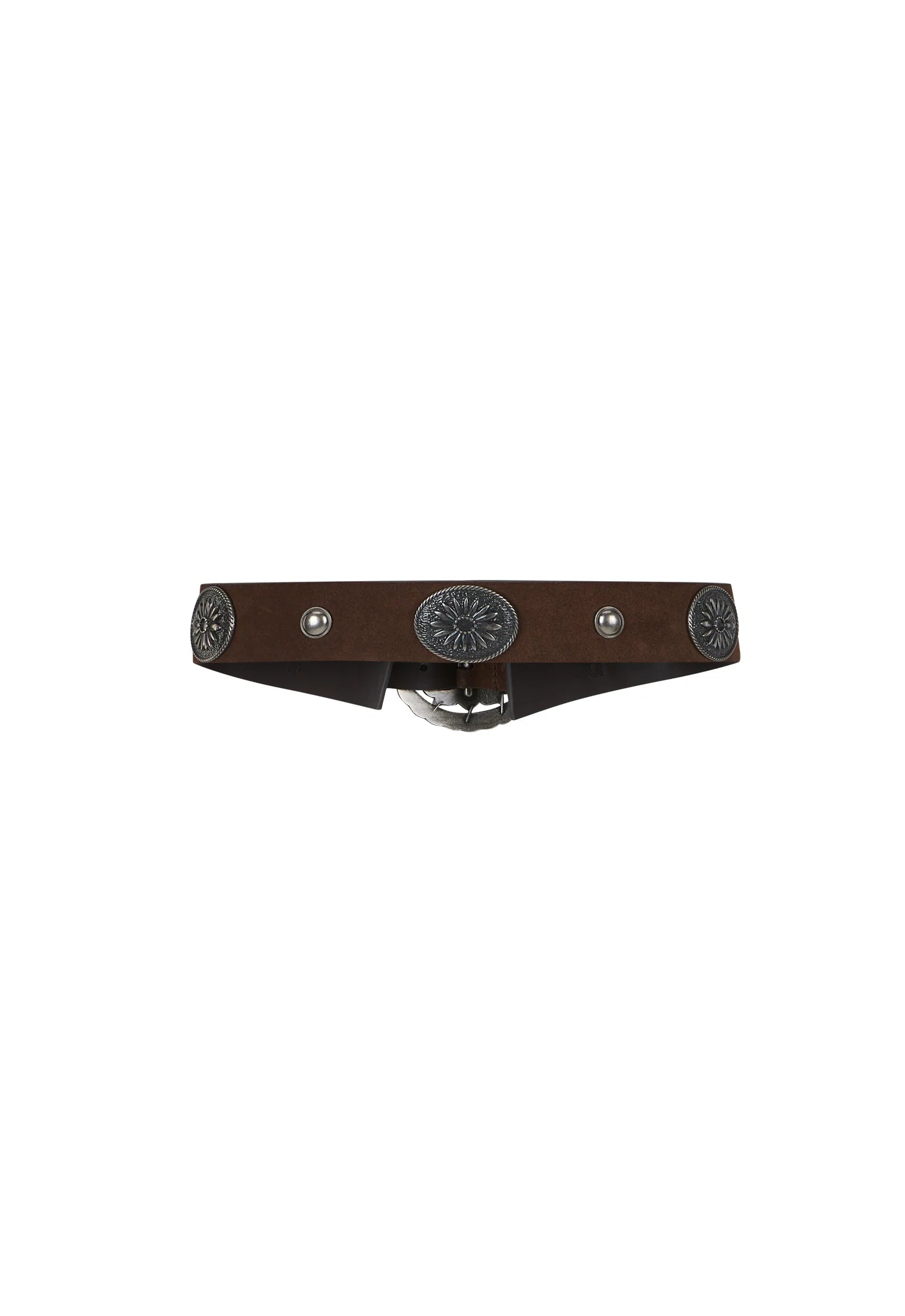 Elysian Collective Spell Clandestine Suede Belt Chocolate
