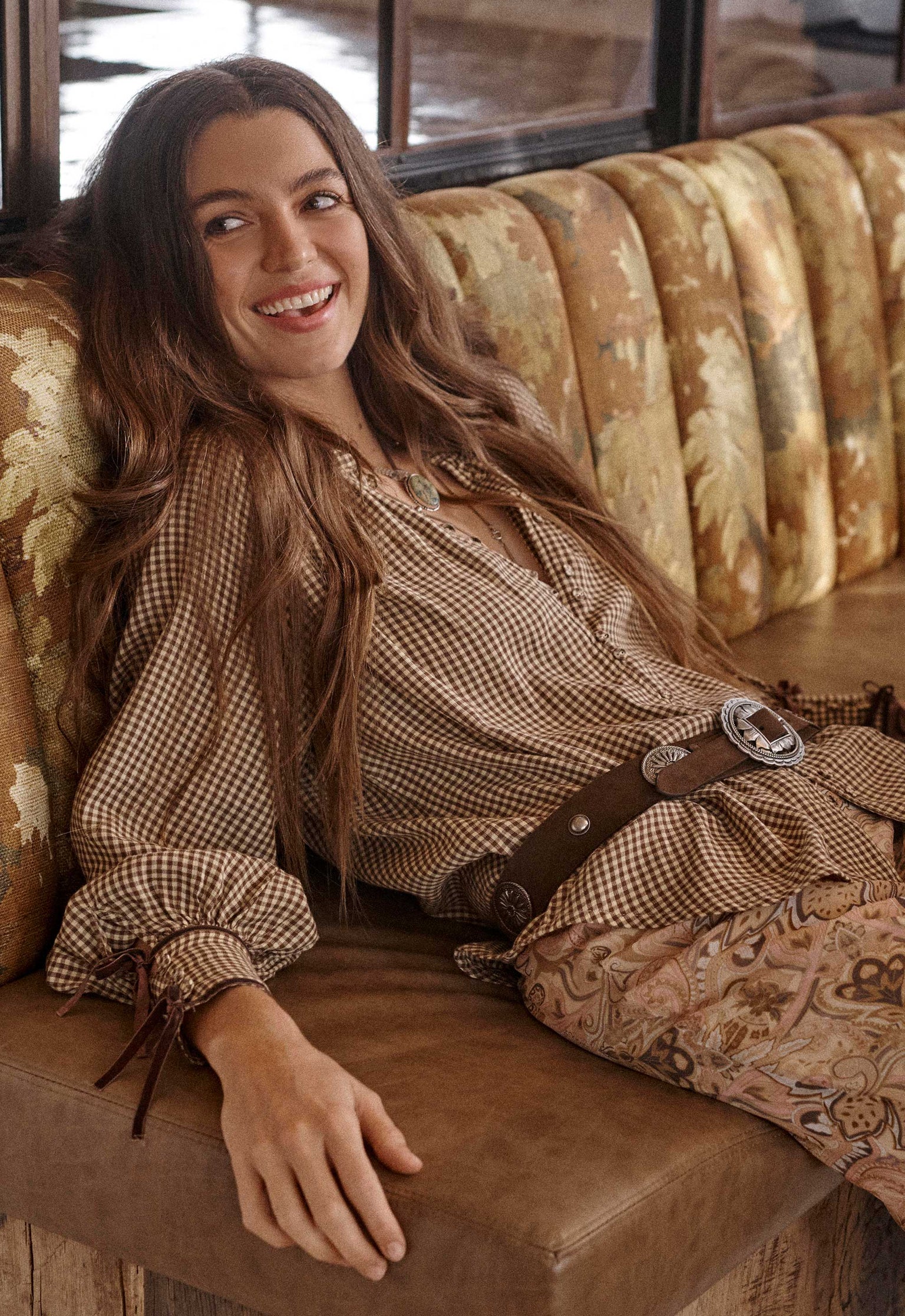 Elysian Collective Spell Clandestine Suede Belt Chocolate