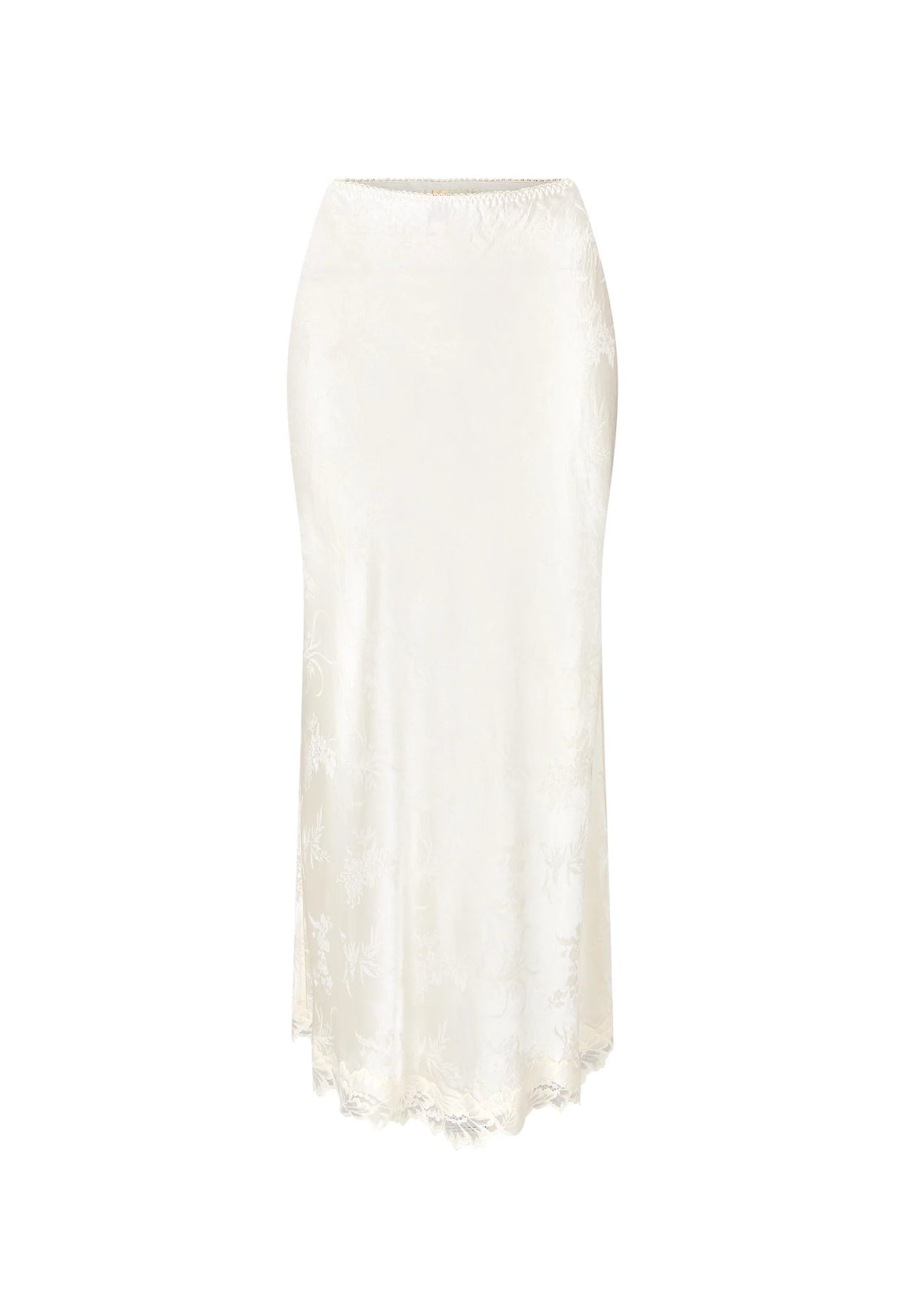 Elysian Collective Spell Dubois Lace Midi Skirt Pearl