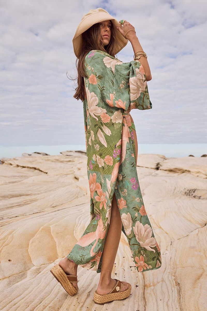 Elysian Collective Spell Floridian Reversible Robe Sage