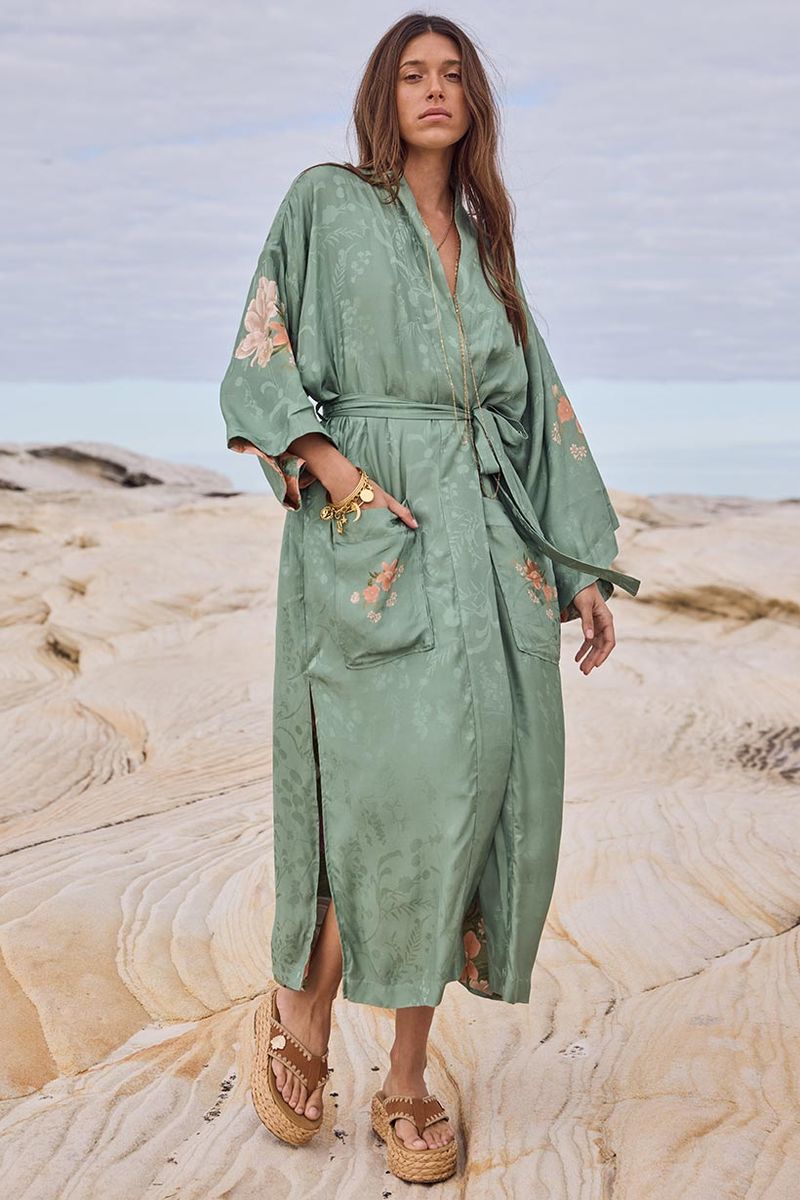Elysian Collective Spell Floridian Reversible Robe Sage