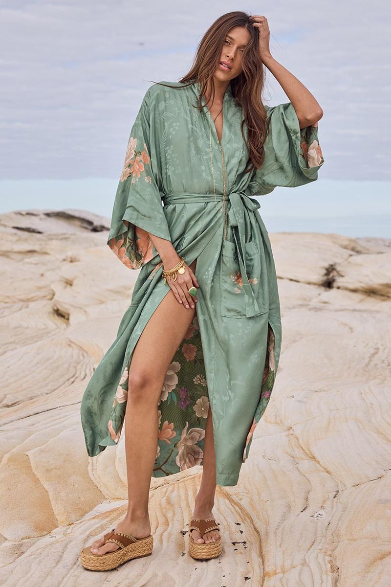 Elysian Collective Spell Floridian Reversible Robe Sage