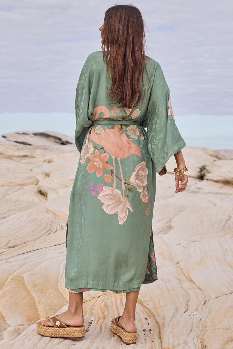 Elysian Collective Spell Floridian Reversible Robe Sage