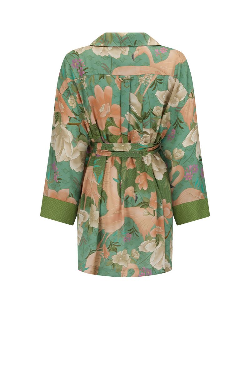 Elysian Collective Spell Floridian Shirt Dress Sage