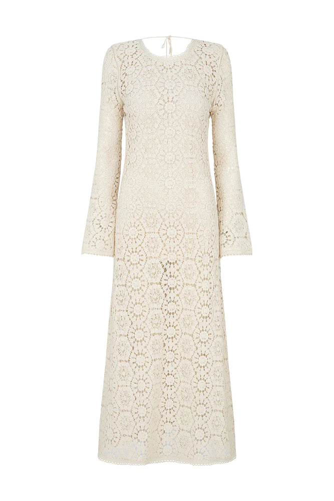 Elysian Collective Spell Helena Crochet Lace Gown Cream