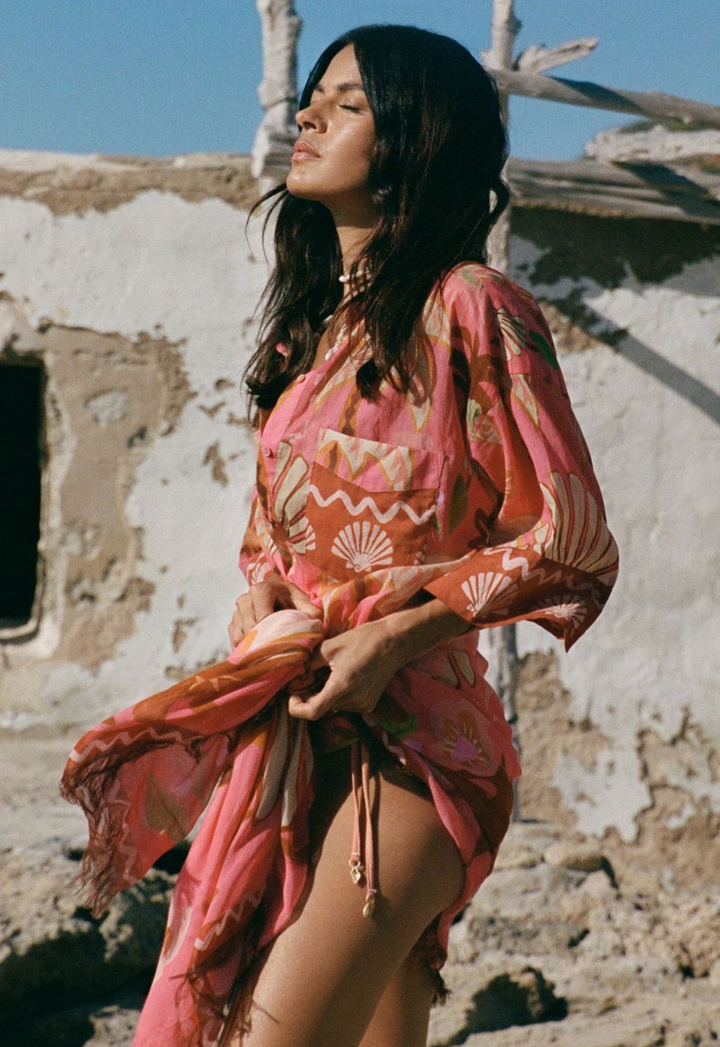 Elysian Collective Spell Oceana Shirt Coral