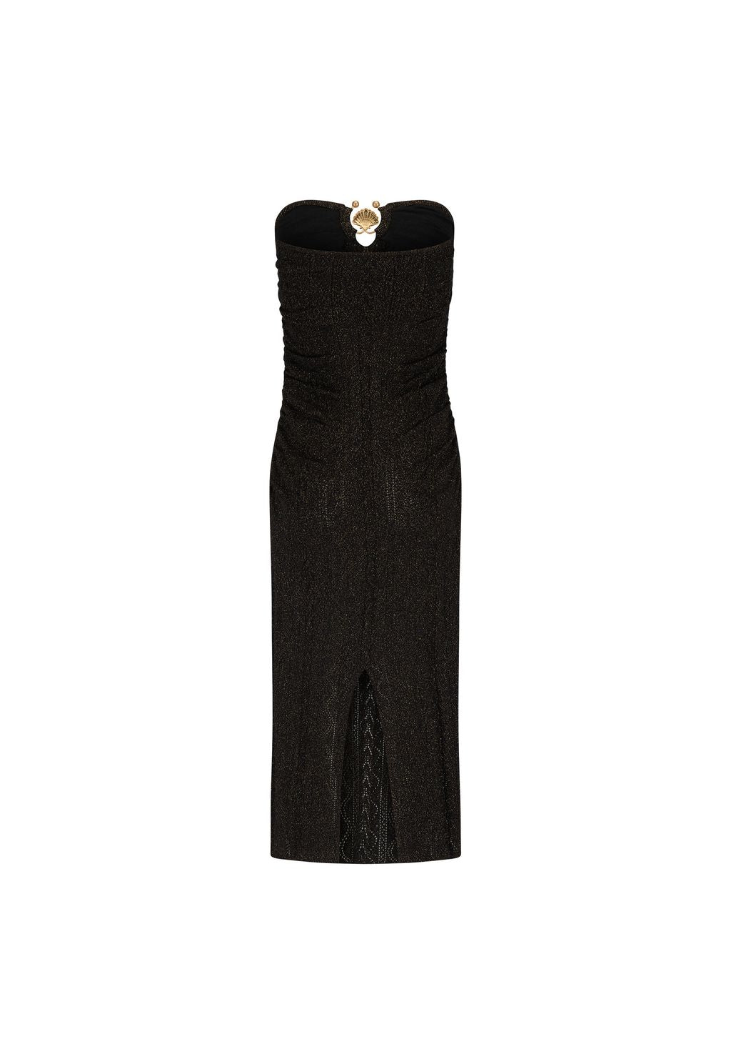 Elysian Collective Spell The Moss Knit Midi Dress Onyx