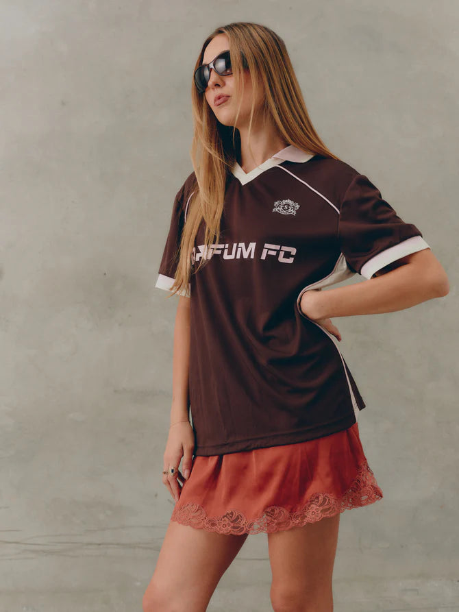 Elysian Collective Ssaint Emblem Soccer Jersey Espresso