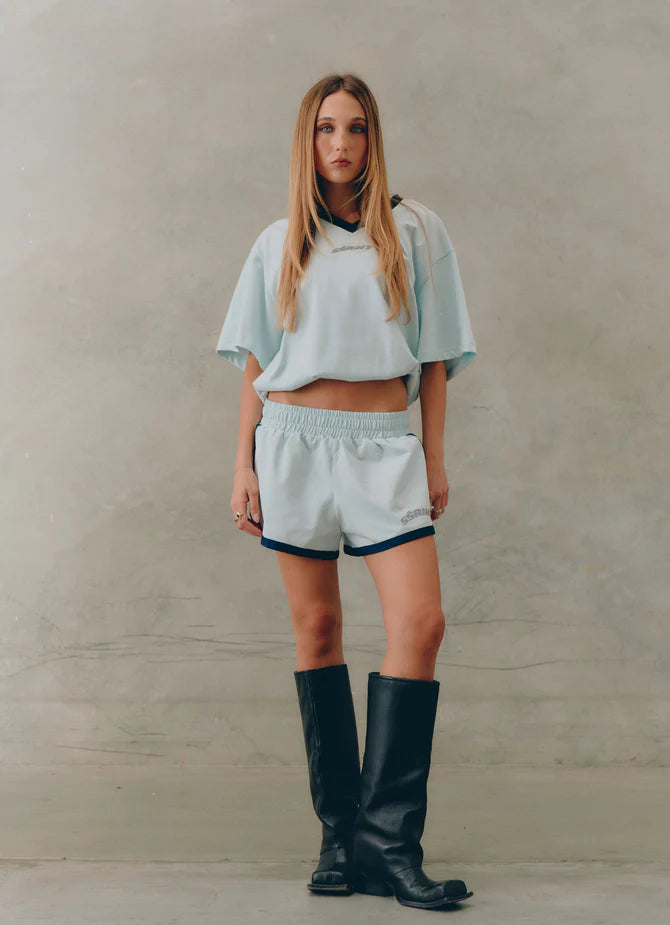 Elysian Collective Ssaint Reflective V Neck Tee Mint