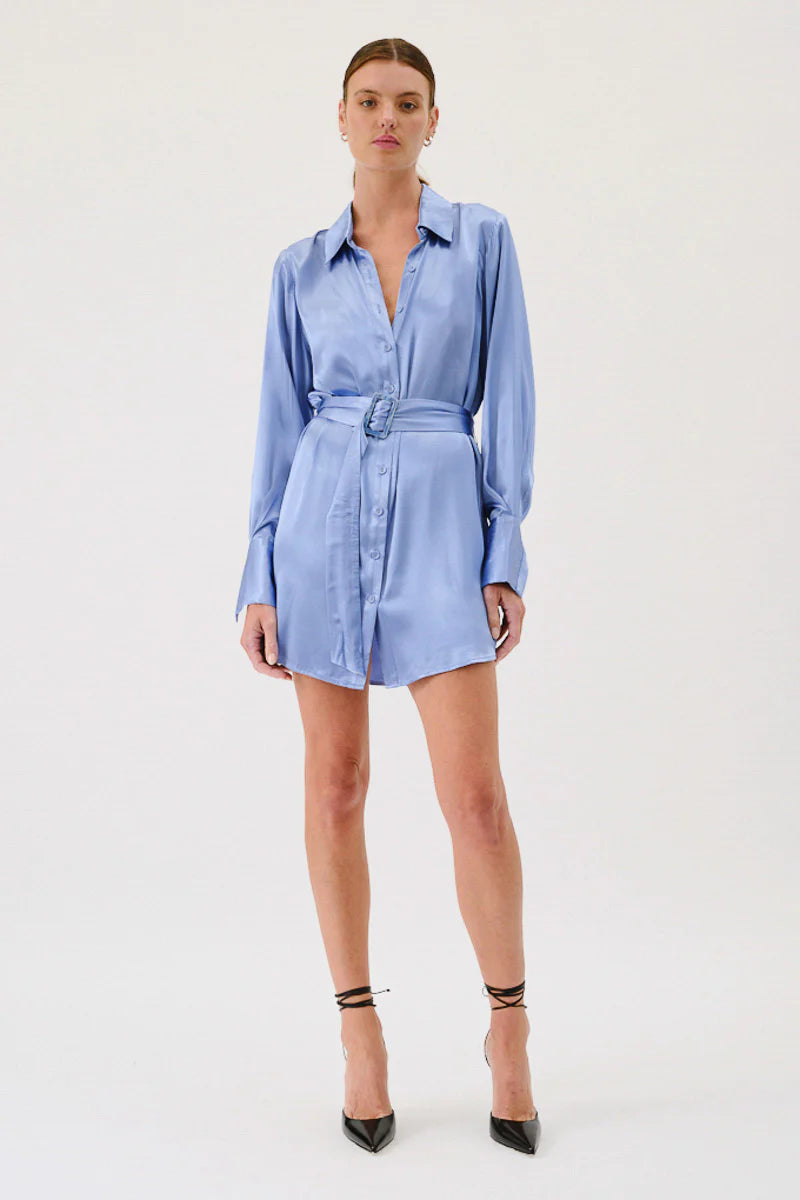 Elysian Collective Suboo Millenia Shirt Dress Blue
