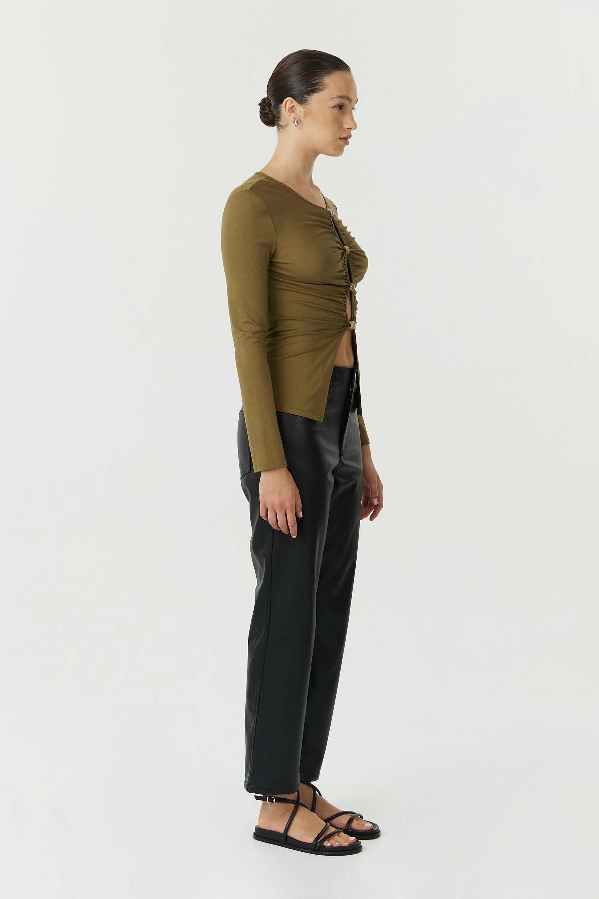 Elysian Collective Third Form Hidden Gem Long Sleeve Top Moss