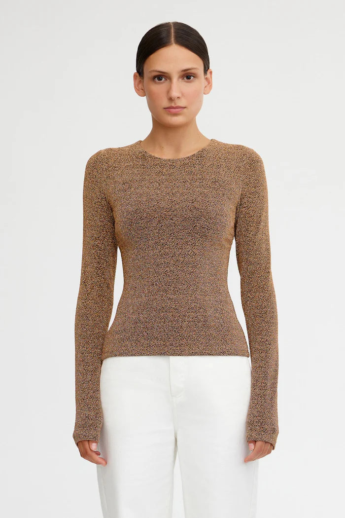Elysian Collective Significant Other Gia Long Sleeve Top Bronze