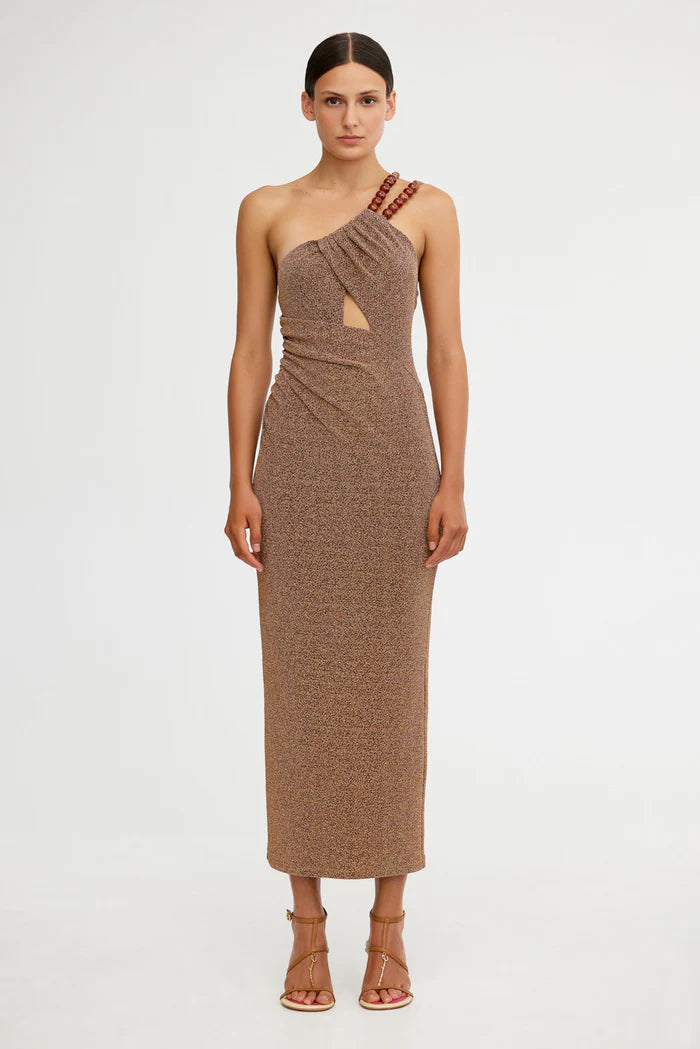 Gia Midi Dress - SODA Fashion Haus Dress Significant Other Bronze / 12 Gia Midi Dress - SODA Fashion Haus Dress Significant Other Bronze / 12