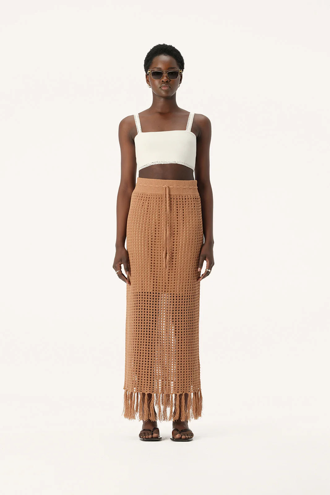 Elysian Collective Elka Collective Martinez Knit Skirt - Camel