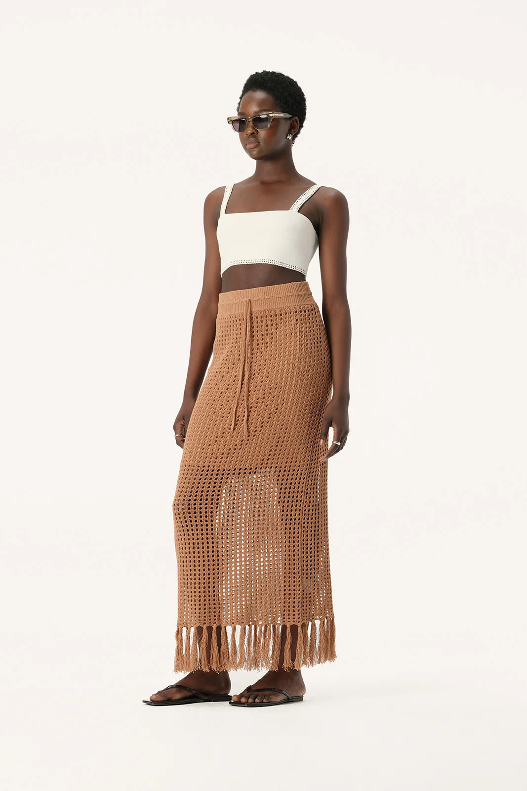 Elysian Collective Elka Collective Martinez Knit Skirt - Camel