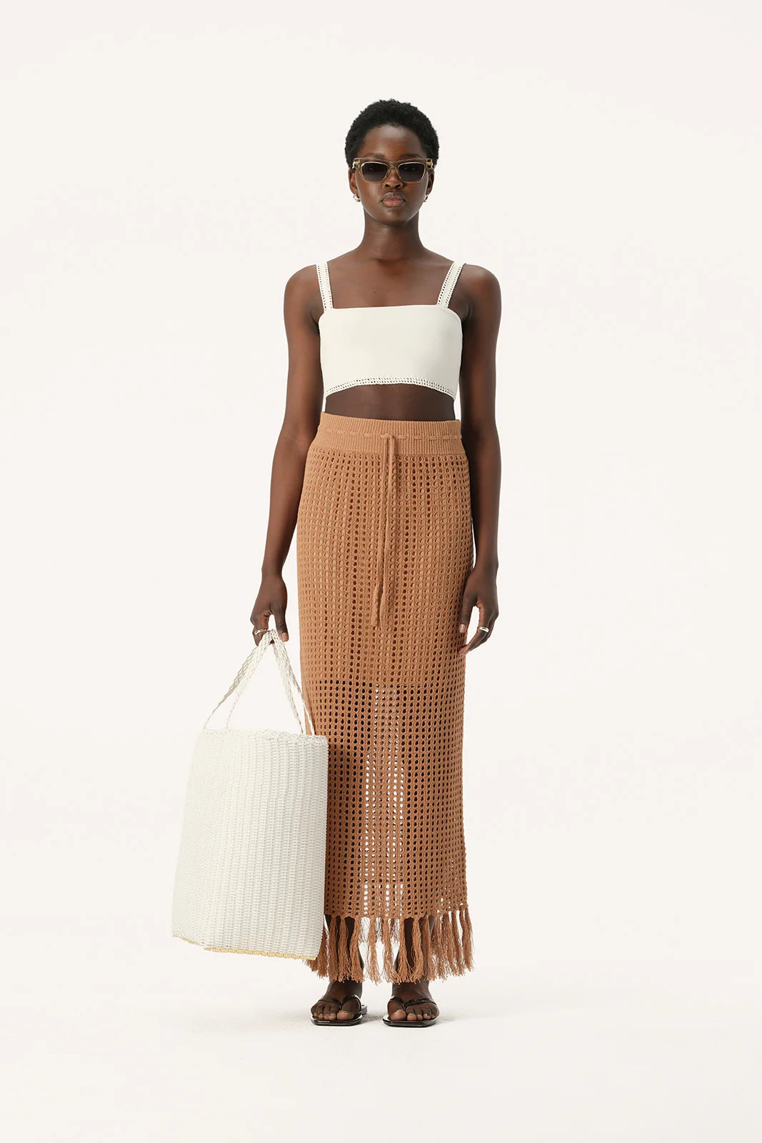Elysian Collective Elka Collective Martinez Knit Skirt - Camel