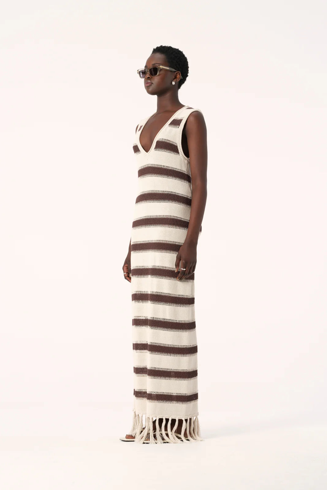 Elysian Collective - Elka Collective Sintra Knit Dress (Chocolate Ecru)